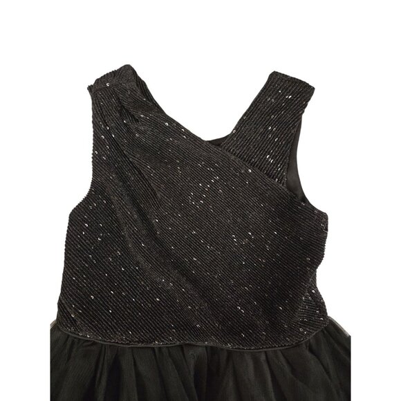 NWT Kensie Girl Black Sequin Mesh Dress Size 8 - Picture 3 of 3